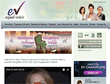 Tablet Screenshot of equalvoice.ca
